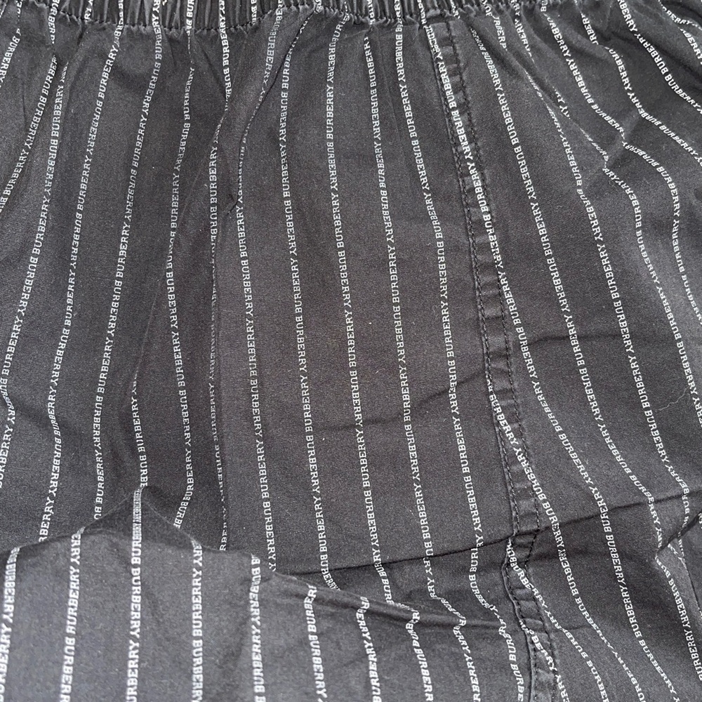 Burberry Black Boxer Shorts with White “Burberry” Pinstripes size M MEDIUM - Picture 6 of 7